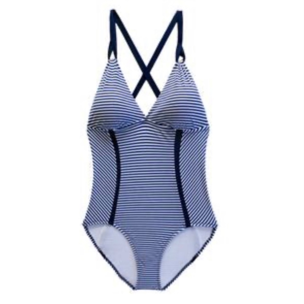 Helen Jon | Seaside One Piece Swimsuit Blue White Stripe